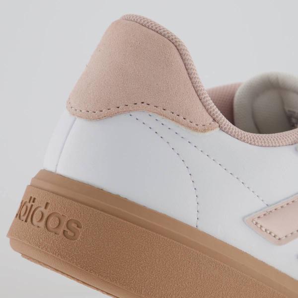 Imagem de Tênis Adidas Courtblock Juvenil Branco e Pink