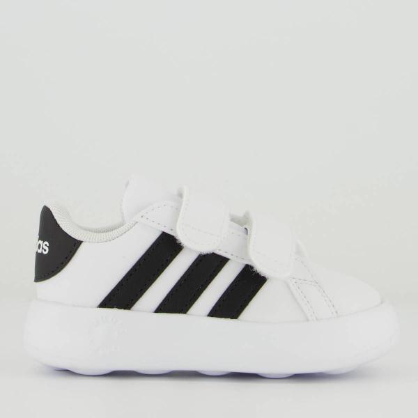 Imagem de Tênis Adidas Grand Court 2.0 CF Infantil Branco e Preto