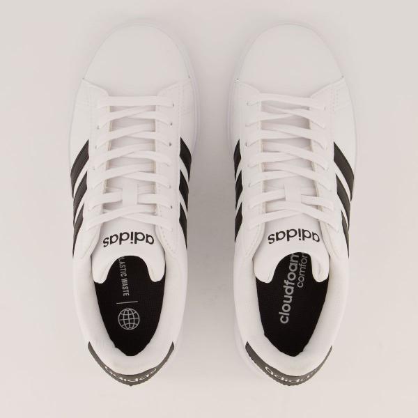 Imagem de Tênis Adidas Grand Court 2.0 Feminino Branco e Preto