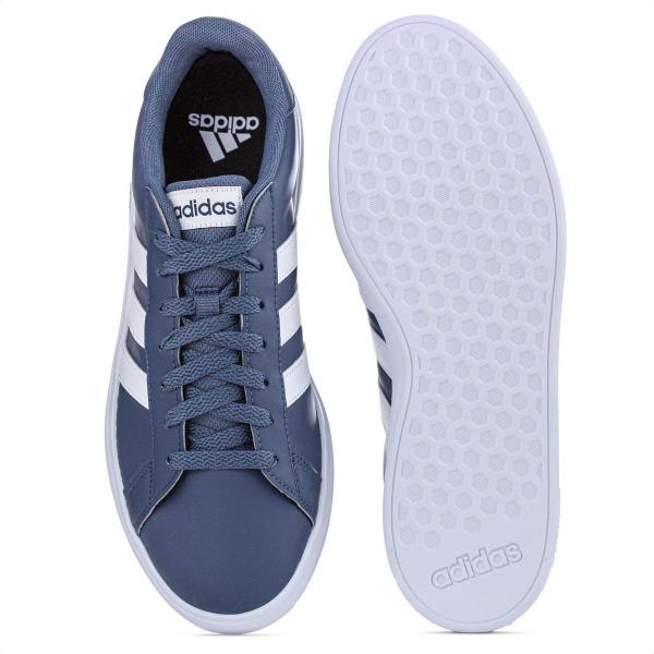 Imagem de Tênis Adidas Grand Court Base 2.0 Azul e Branco - Masculino