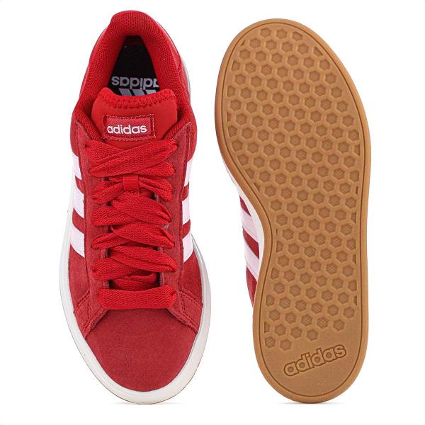 Imagem de Tênis Adidas Grand Court Base Suede Vermelho Rosa e Branco - Feminino