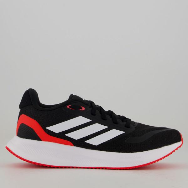 Tênis Adidas Runfalcon 5 Feminino Preto e Vermelho Tênis Adidas Runfalcon 5 Feminino Preto e Vermelho