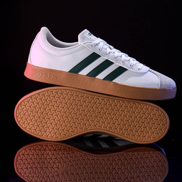 Imagem de Tênis Adidas VL Court Base Branco e Verde - Unissex