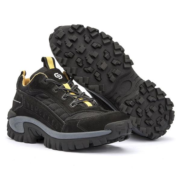 Imagem de Tênis Adventure US Bota Masculina de Couro Coturno Intruder Cor Extra Black