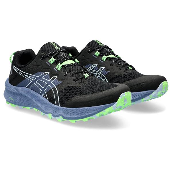 Imagem de Tênis ASICS Trabuco Terra 2 - Masculino - Preto com Azul e Verde