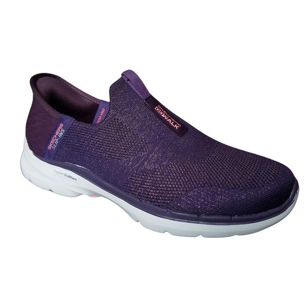 Imagem de Tenis Caminhada Feminino Skechers Slip-ins Go Walk 6 Ameixa 124569