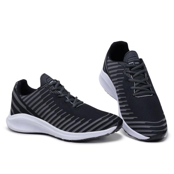 Imagem de Tenis Caminhada Masculino Leve Macio Confortavel New Try Original Treinos Academia