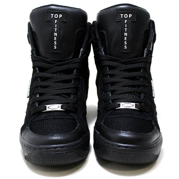 Imagem de Tenis Cano Alto Sneakers Top Fitness Casual Academia Preto