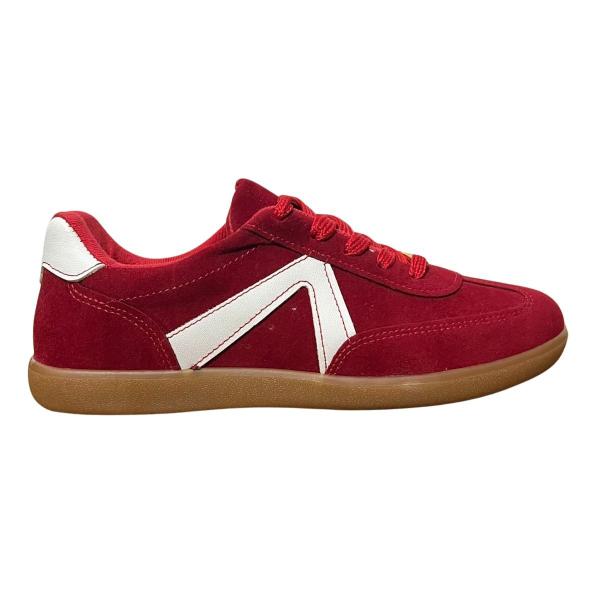 Tênis Casual de Camurça Feminino Vizzano Pelica Vermelho