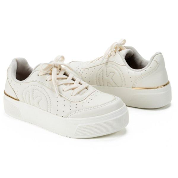 Imagem de Tênis Casual Feminino Almeria Cream Kolosh - Bege 