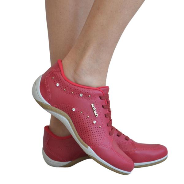 Imagem de Tênis Casual Feminino Leve Dakota Kolosh C1283a vermelho