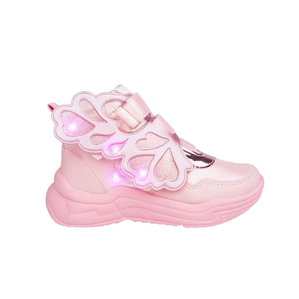 Imagem de Tênis Casual Led Infantil Pampili  Move Butterfly Rosa