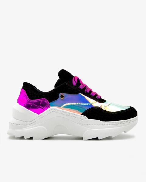 Imagem de Tênis Chunky Sneaker Holografico E Pink Feminino - Legut