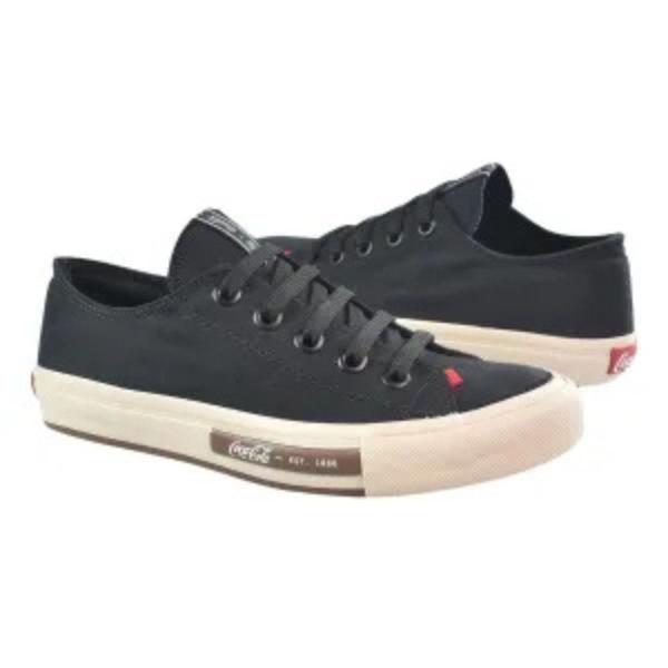 Imagem de Tênis Coca Cola Casual Daytona Feminino Suede Preto