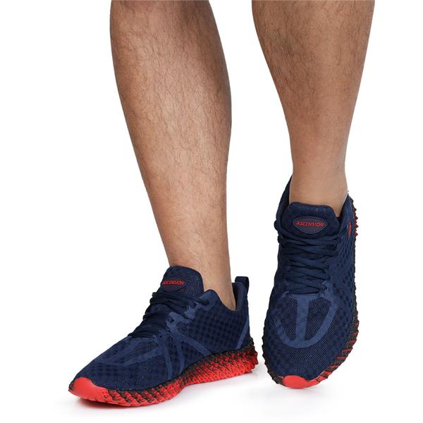 Imagem de Tênis de Corrida Feminino Masculino Ideal Para Esporte Azul e Vermelho (Asc52764)