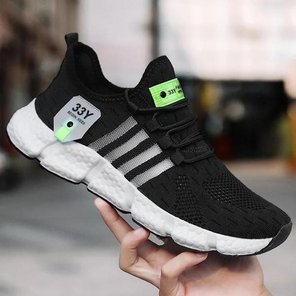 Tênis de Corrida Leve e Confortável para Homens e Mulheres - Design Respirável Imagem de Tênis de Corrida Leve e Confortável para Homens e Mulheres - Design Respirável