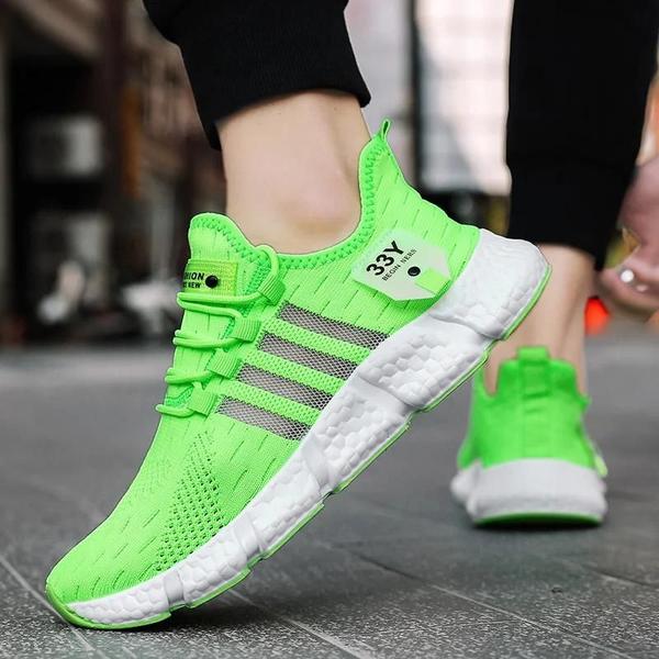 Tênis de Corrida Leve e Confortável para Homens e Mulheres - Design Respirável Imagem de Tênis de Corrida Leve e Confortável para Homens e Mulheres - Design Respirável