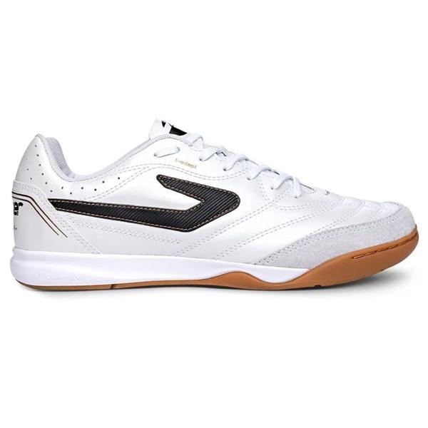 Imagem de Tenis de Futsal Topper Maestro TD IV Branco/Preto/Dourado