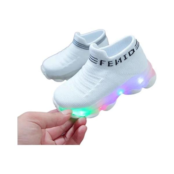 Imagem de Tênis de Led para Crianças - Calçado Esportivo Casual para Meninos e Meninas