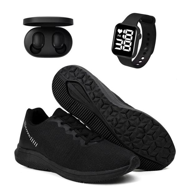 Imagem de Tênis Esportivo 2000 Feminino Masculino Corrida Academia + Relógio + Fone de Ouvido Bluetooth