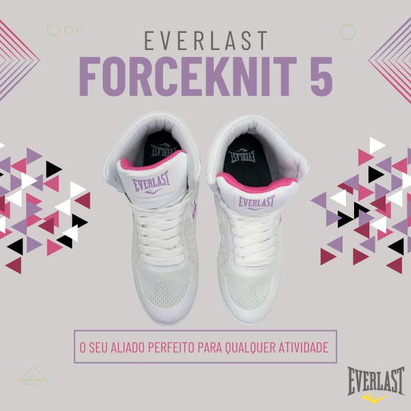 Imagem de Tênis Esportivo Feminino Everlast Forceknit 4 e 5 Para Academia Treinos Corrida Leve Caminhada Macio