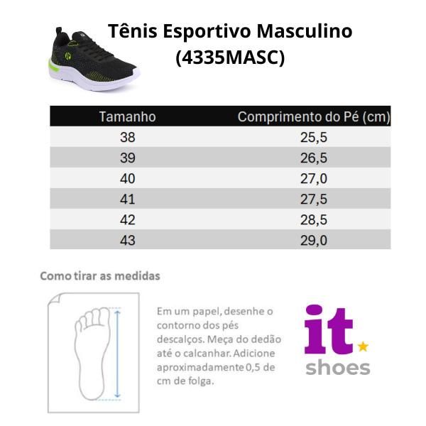 Imagem de Tênis Esportivo Masculino Amortecedor Gel Caminhada Academia