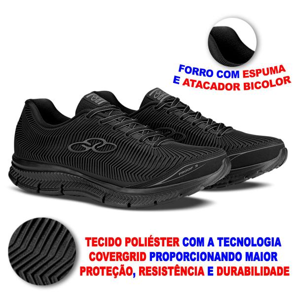 Imagem de Tênis Esportivo Masculino Olympikus Proof 3 Conforto Leve Treino Caminhadas Academia Leve Com Meia