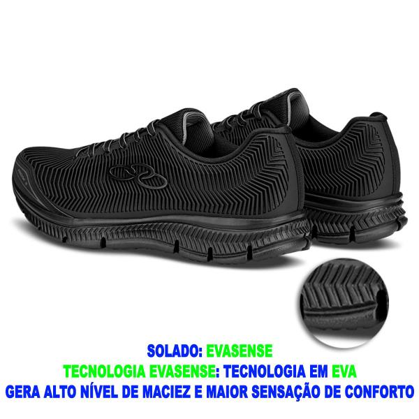 Imagem de Tênis Esportivo Masculino Olympikus Proof 3 Conforto Leve Treino Caminhadas Academia Leve Com Meia