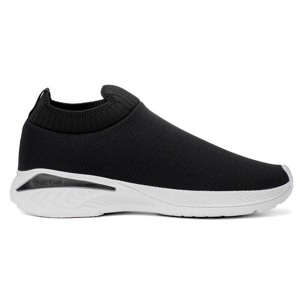 Imagem de Tênis Esportivo  Slip On Preto  Liso  