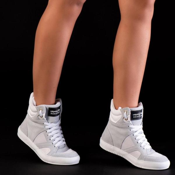 Imagem de Tênis Feminina Academia Dança Sneakers Couro Spinning Esportivo