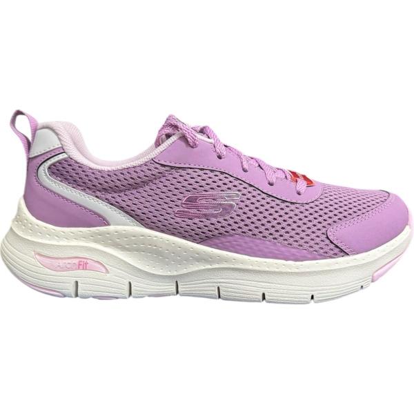 Imagem de Tênis Feminino Arch Fit Mesh Respirável Esportivo Conforto 896327 Skechers Lavanda