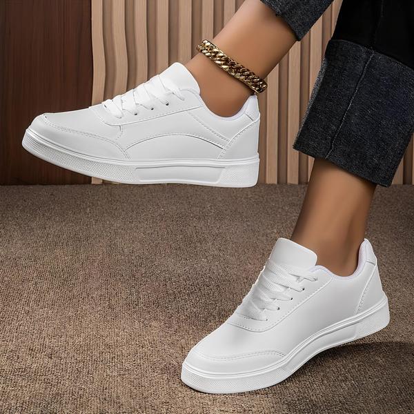 Imagem de Tenis Feminino Casual Branco Retrô Clássico Original Force