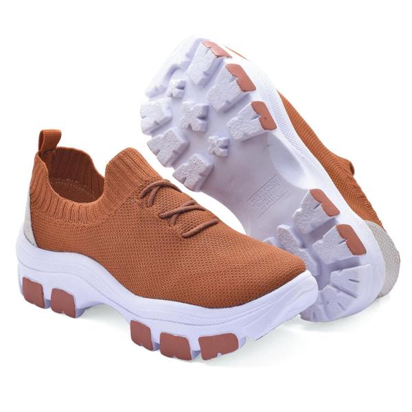 Imagem de Tênis Feminino Chunky Casual Meia Solado Plataforma