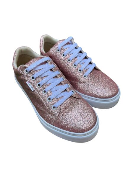 Imagem de Tênis Feminino Glitter Confortavel Brilhante Moda Casual e Academia