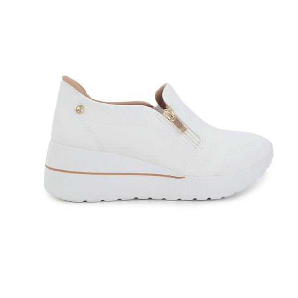 Imagem de Tenis Feminino Kolosh Slip On Anabela Hades Branco Off C3561