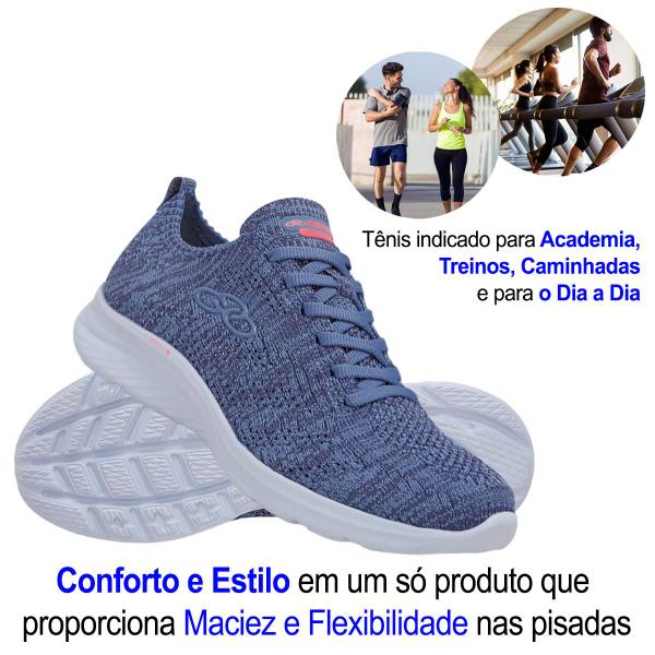 Imagem de Tênis Feminino Olympikus Ultraleve 130G Confortável Macio Fitness Caminhadas Dia A Dia Com Meia 