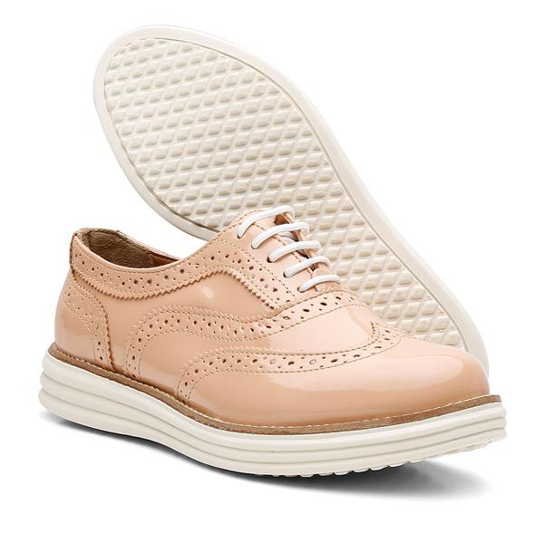 Imagem de Tenis Feminino Oxford Couro Detalhado Para Passeios Presentes Aniversário Fino e Elegante