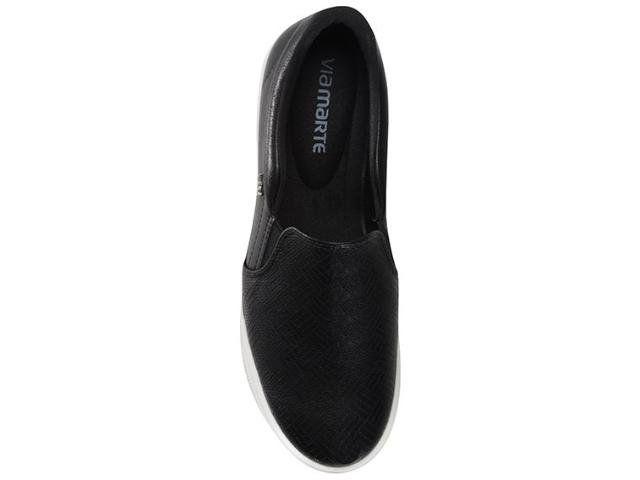 Imagem de Tênis Feminino Via Marte Casual Slip On Preto 0238601