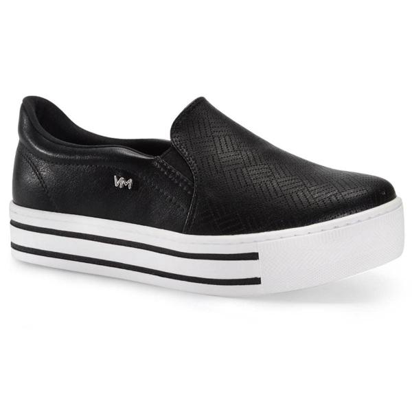 Imagem de Tênis Feminino Via Marte Casual Slip On Preto 0238601