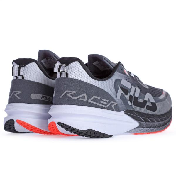 Imagem de Tênis Fila Racer T2 S Grafite Preto e Coral - Masculino