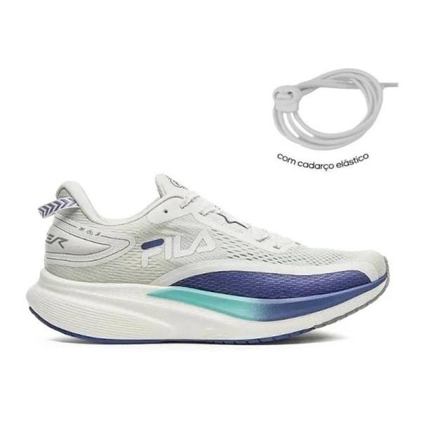 Imagem de Tenis fila racer t2 xtreme feminino-branco/roxo acizentado/azul