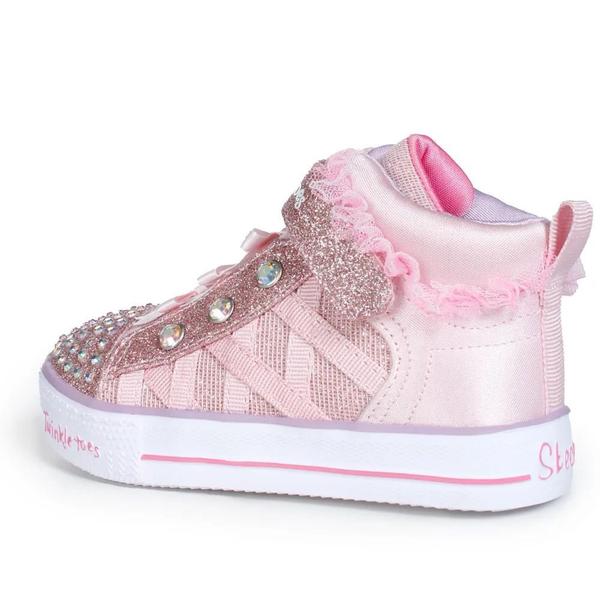 Imagem de Tênis Infantil Feminino Skechers LED Shuffle Lites Rosa 3149