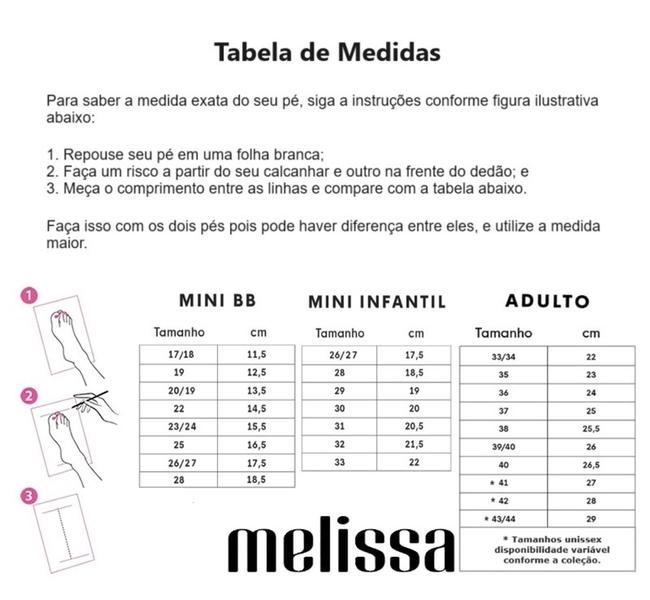 Tênis Infantil Menina e Menino Mini Melissa Tipo Papete Charlie Baby Calce fácil Original - Mk-35777 Imagem de Tênis Infantil Menina e Menino Mini Melissa Tipo Papete Charlie Baby Calce fácil Original - Mk-35777