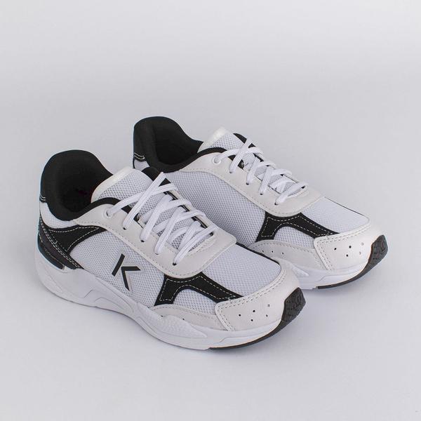 Tênis Infantil Menino Kidy K360 Retro Branco e Preto Moderno