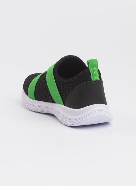 Imagem de Tênis Infantil Molekada Menino Preto e Verde Flexível Slip On