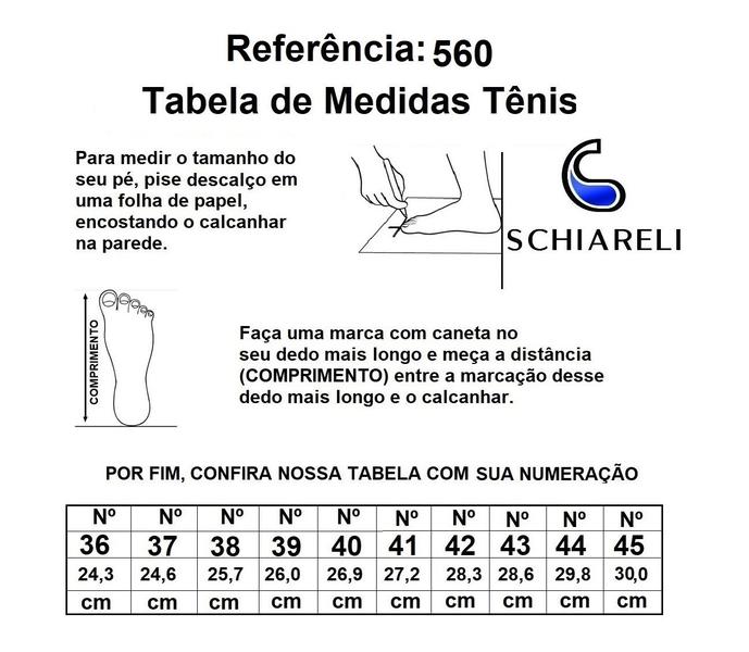 Imagem de Tênis Masculino Casual Schiareli 560 Fácil de Calçar Macio Trabalho Passeio