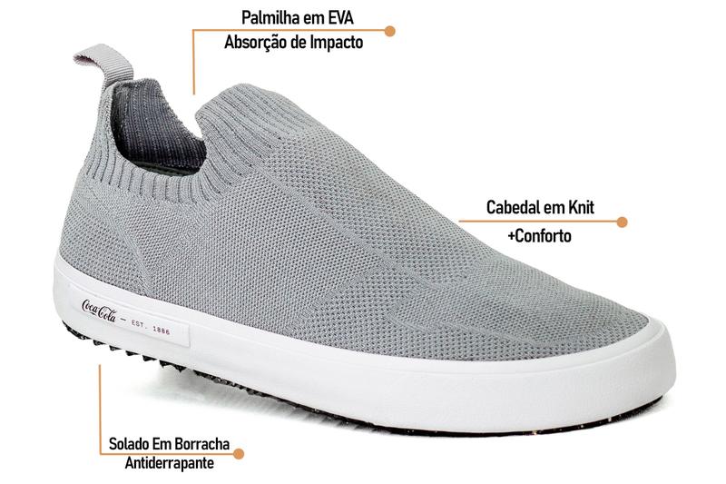Tênis Masculino Coca Cola Knit Stamp Chronos Casual Confortável