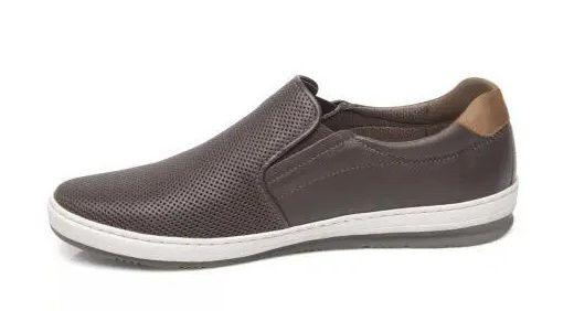 Imagem de Tênis Masculino Free Way Input Couro Slip On 3249