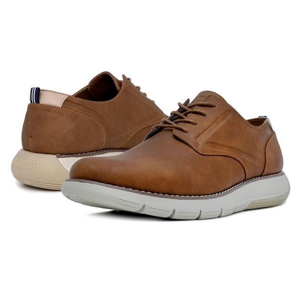 Imagem de Tênis masculinos Nautica Wingtip Oxford com cadarço Ajax Tan