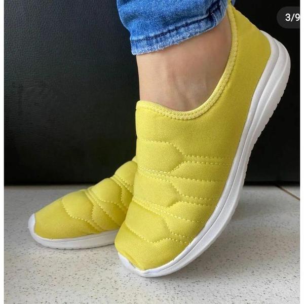 tenis meia feminino calce facil sliper-on casual leve flexível 34